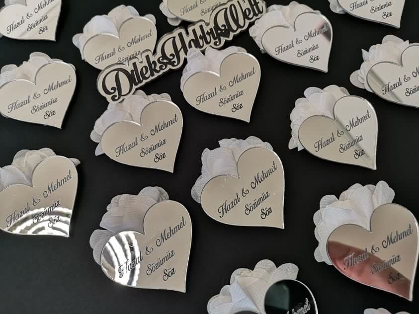 Gastgeschenke Herz - Plexi