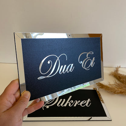 Dua 3'er Set Wand-Deko - Sabret, Sükret, Dua et