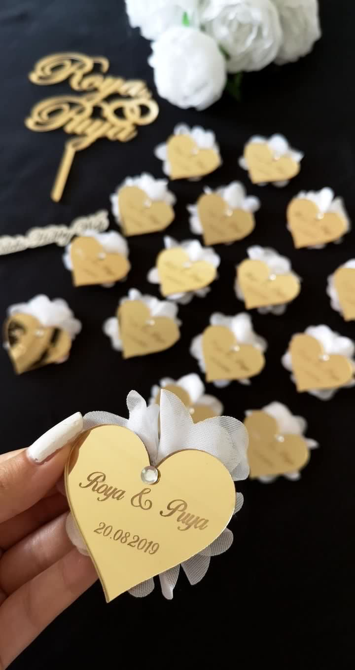 Gastgeschenke Herz - Plexi